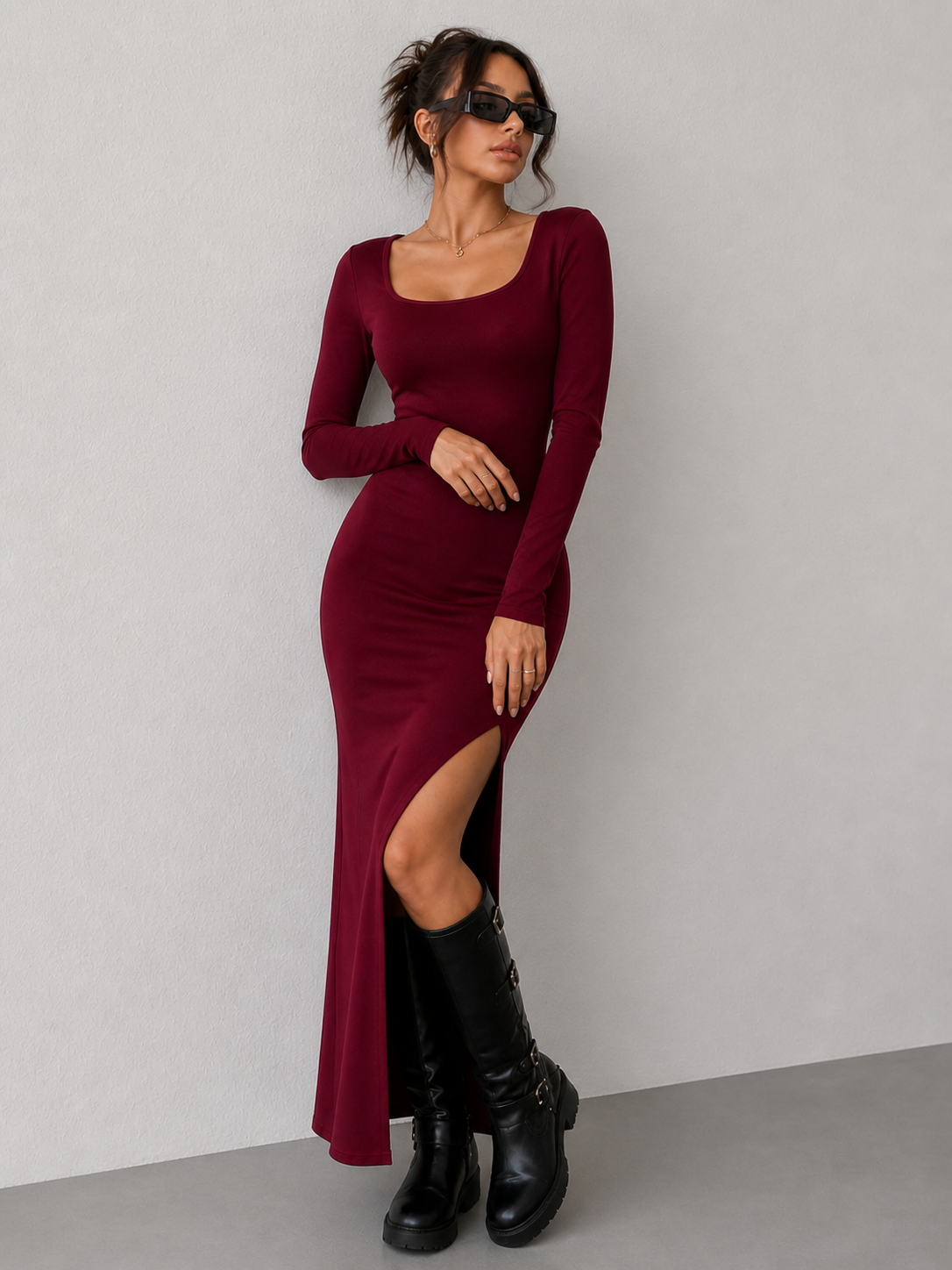 Grecian Wine Bodycon