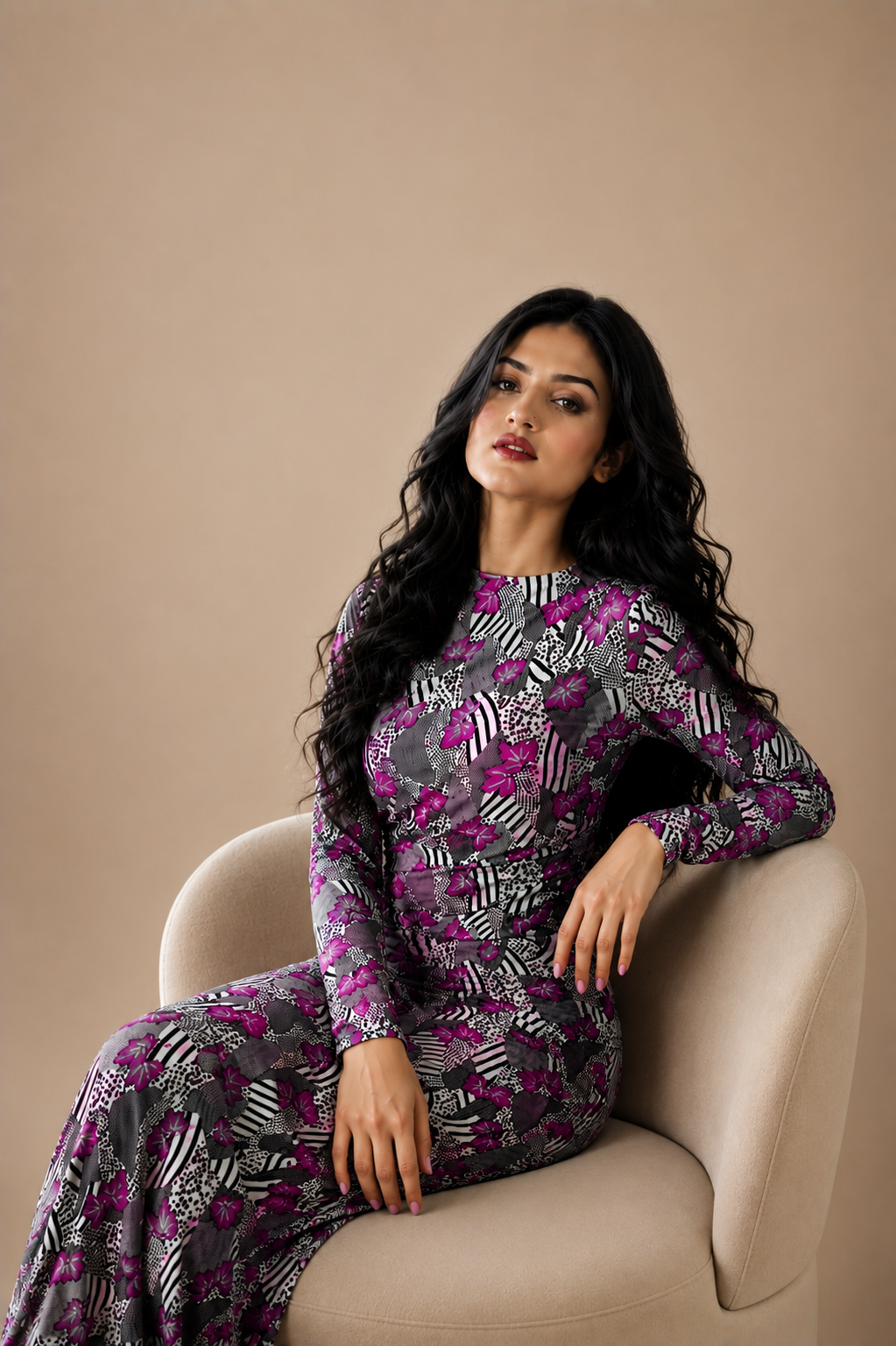 WILD ORCHID VIBE BODYCON