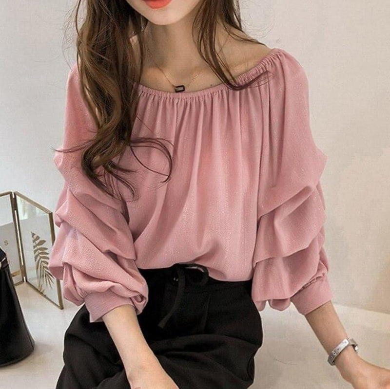 Slash Neck Top